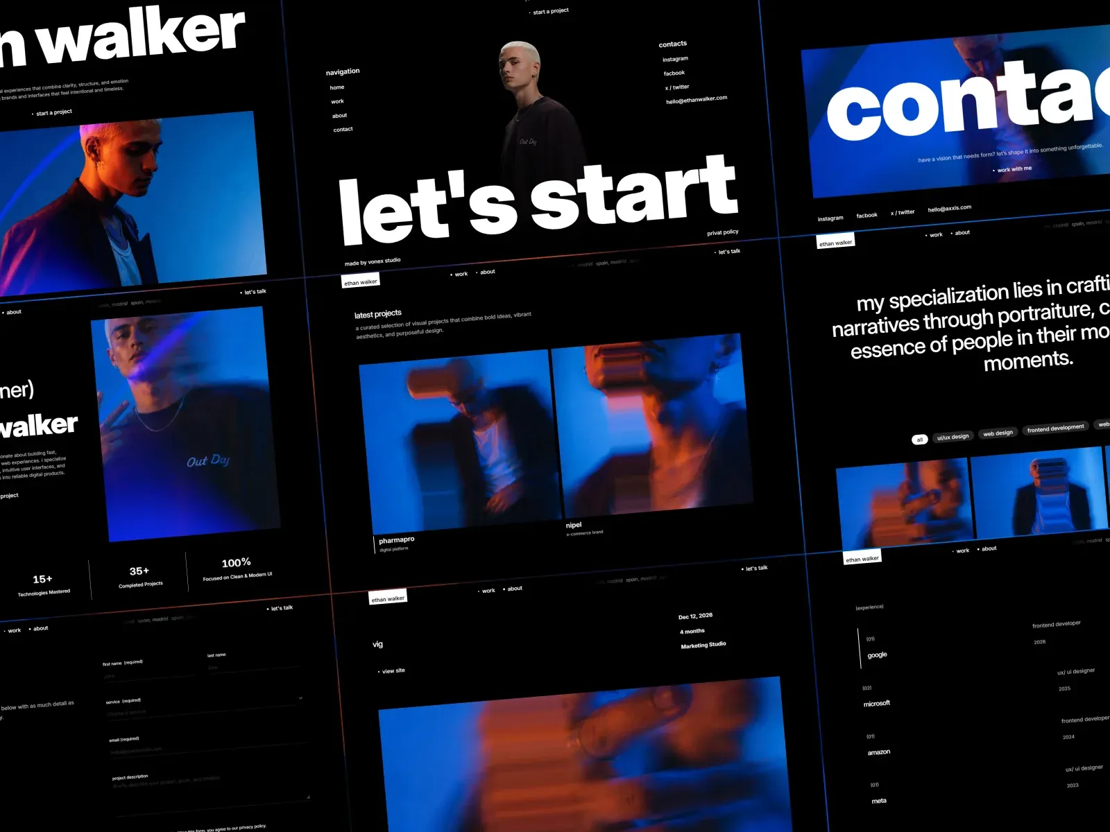 Ethan Walker Framer template: Digital Designer Portfolio
